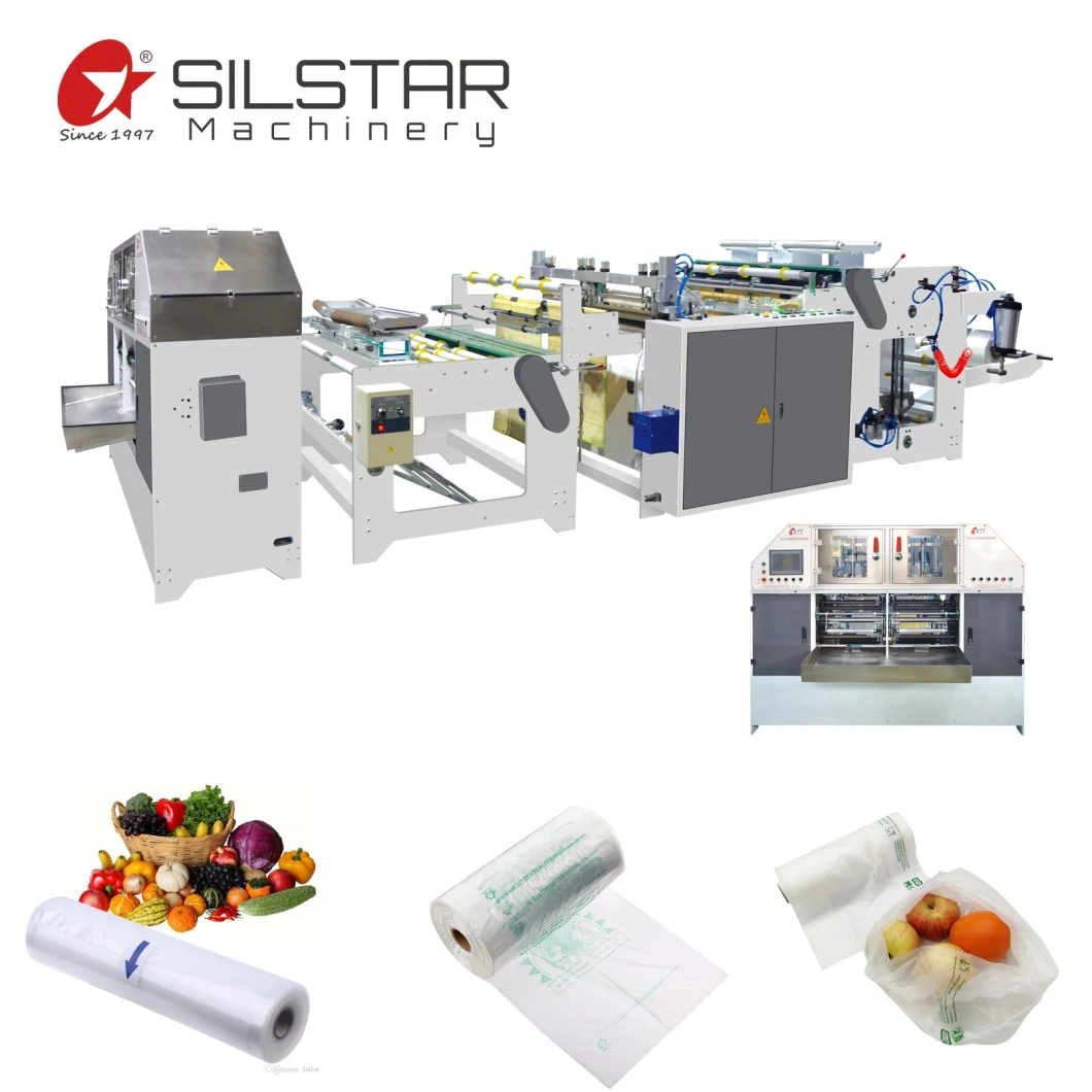 Automatic Paper Core Bag Making Machine Grocery Bag Food Bag Vegetables Fruit Bag Making Machine with Paper Core on Roll