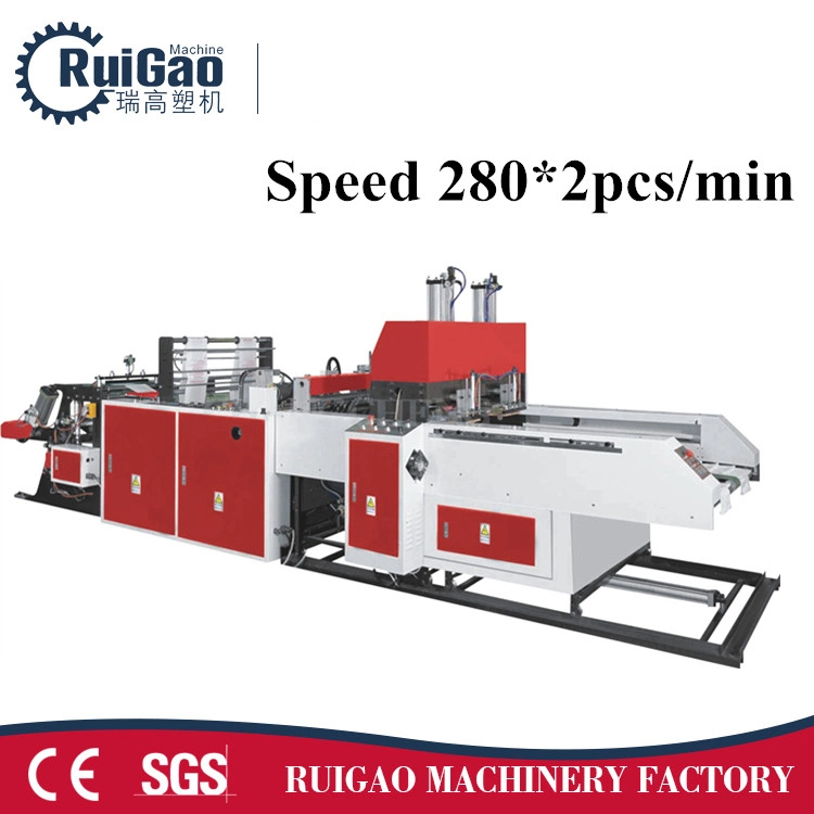 High Speed Polythene Biodegradable Plastic Shopping T-Shirt Bag Making Machine Price