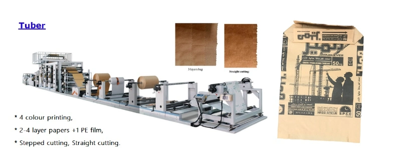 Multi Wall Industrial Paper Bag Machine 2-5 Layer Valve Bag Product Line