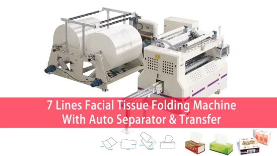 7L automatische Separator-Transfer-V-Falz-Maschine zur Herstellung von Gesichtsseidenpapierprodukten